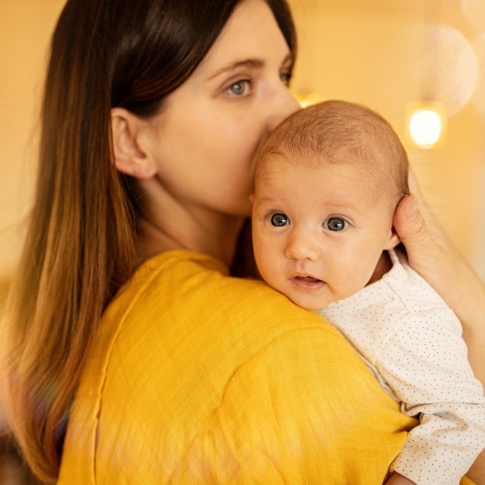 PETITE&MARS Pieluszki z muślinu bambusowego 3szt OCHRE LEAVES